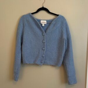 H&M Edition Blue Mohair blend Button-Up Sweater